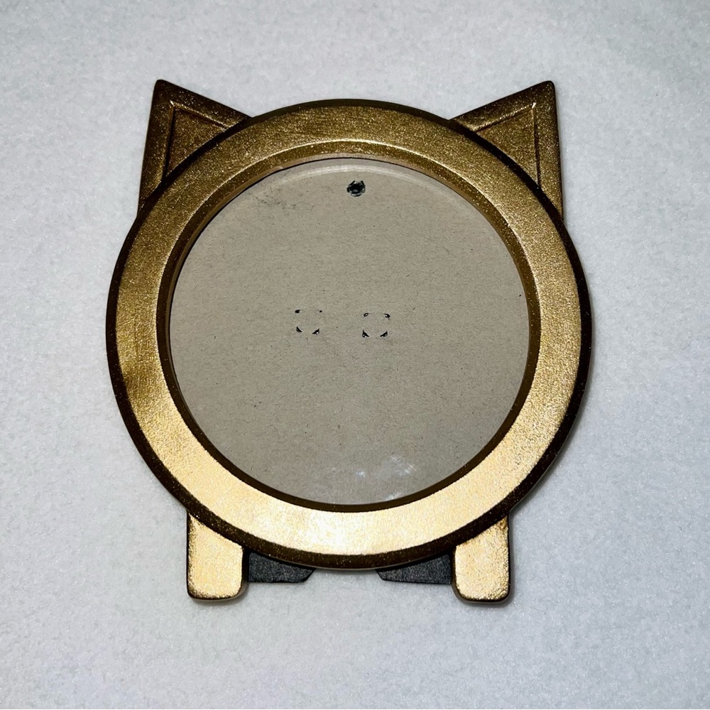 Isaac Jacobs 4x4 Resin Circular Cat Picture Frame with Ears
